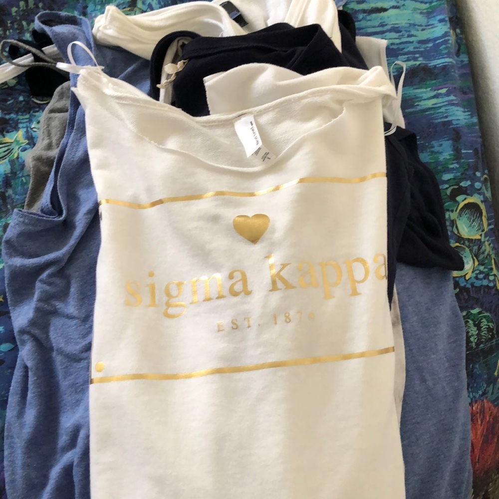 12 Sigma Kappa Shirts/Tanks New